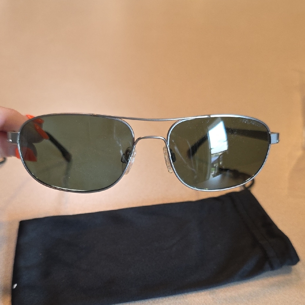 Flexon Silver Aviator Sunglasses